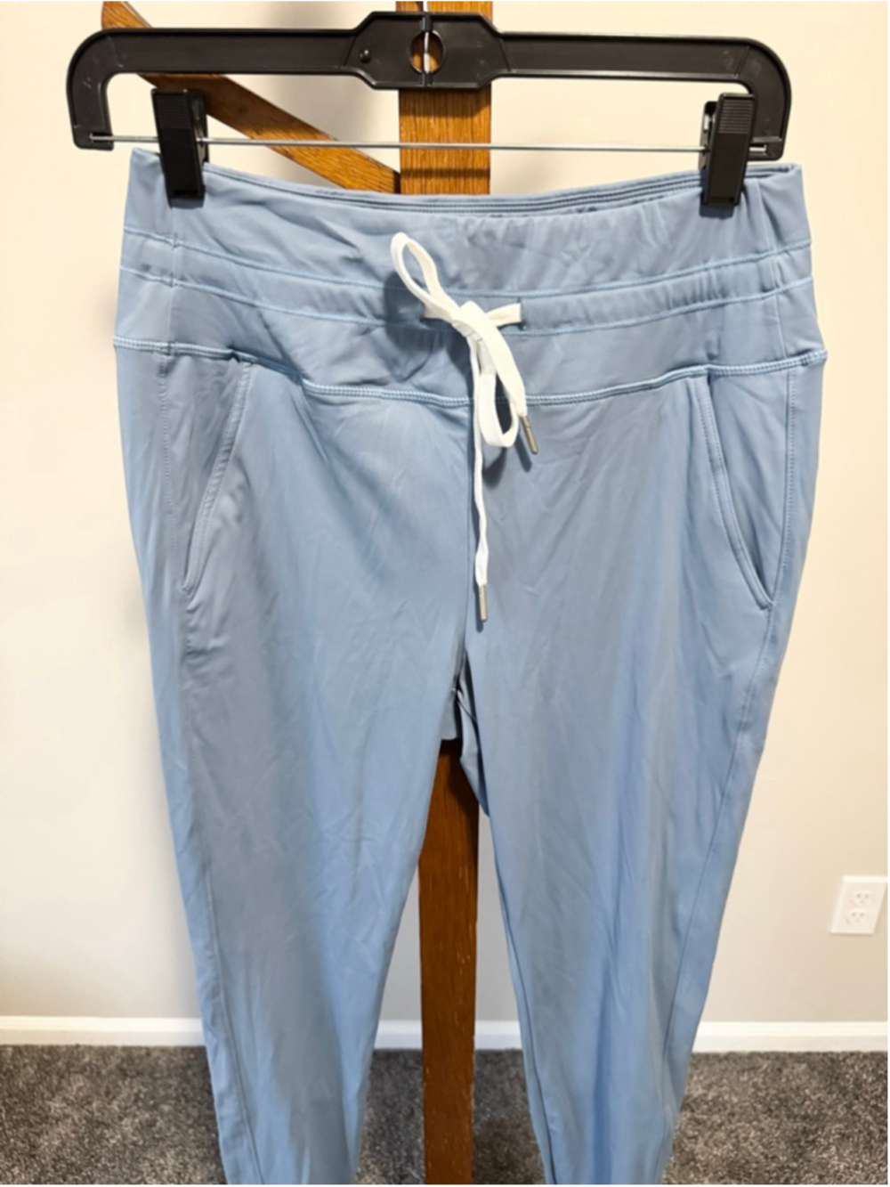 Women's SoftlyZero™ Plush Drawstring Full Length Joggers Gray Blue M Tall - Picture 8 of 13